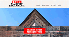 Desktop Screenshot of epicmasonryrestoration.com
